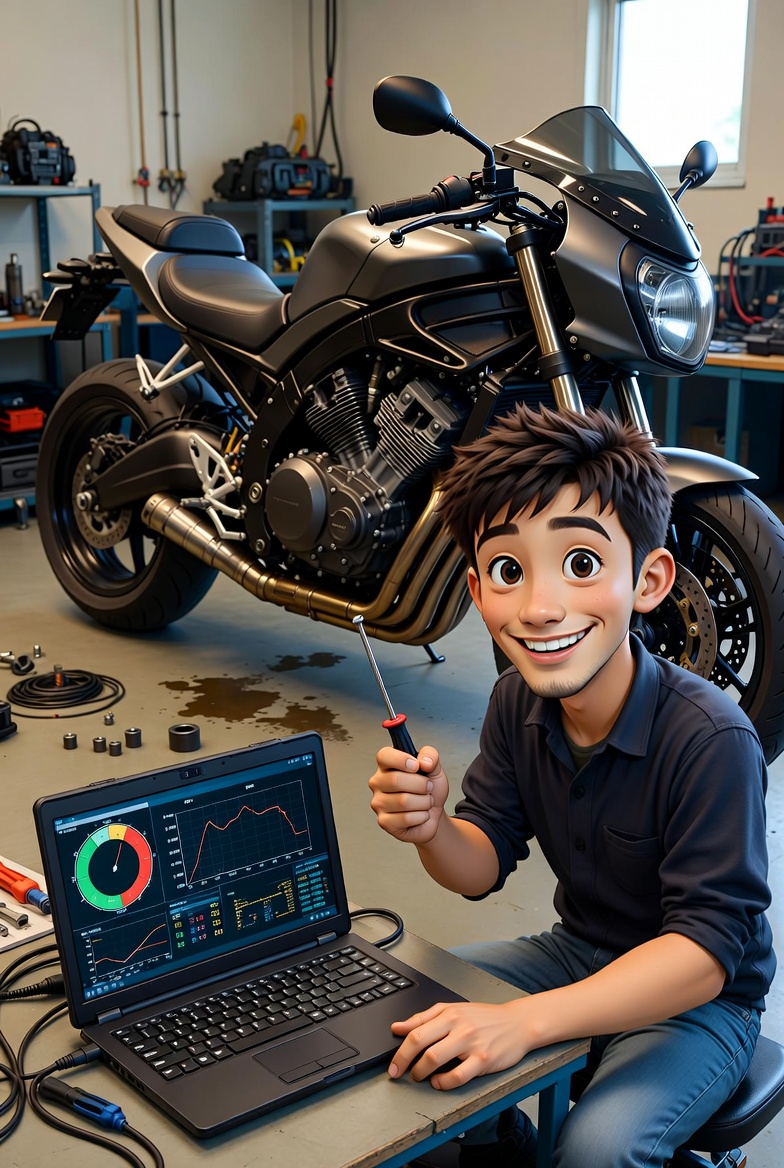 Kartun Proses Analisa Motor